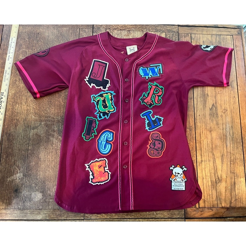 Brand X Juice WRLD Fighting Demons Baseball Jersey XL Graphic Streetwear Rapper